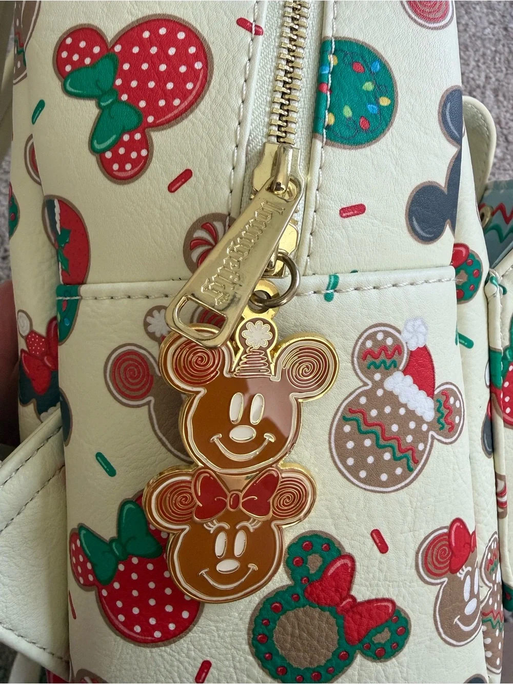 Disney Christmas cookie loungefly mini backpack